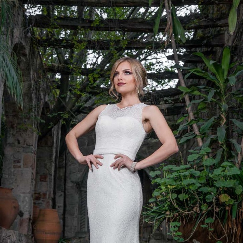 NAVY Sequin Lace Gown